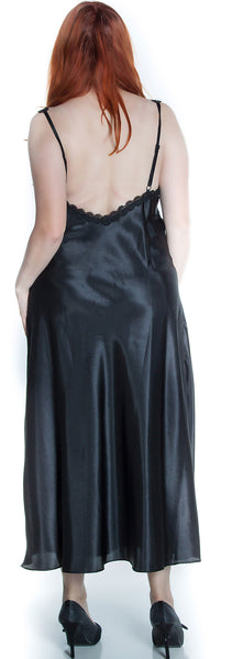 Women's Super Plus Size Silky Nightgown With Venice Lace #6010XX