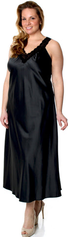 Women's Plus Size Blush Back Satin Nightgown #6068X