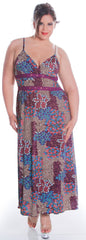 Women's Plus Size Printed Microfiber Nightgown With Lace #6081X