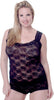 Women's Plus Size Stretch Lace Camisole Boy Short Set #7077x