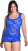Women's Plus Size Stretch Lace Camisole Boy Short Set #7077x