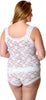 Women's Plus Size Stretch Lace Camisole Boy Short Set #7077x