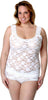 Women's Plus Size Stretch Lace Camisole Boy Short Set #7077x