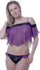 Women's Plus Size Chiffon Camisole Thong Set #7081x