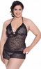 Women's Plus Size Stretch Lace Camisole Boy Short Set #7096x