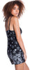 Women's Border Print Knitted Camisole short + Robe 3 pcs set #71053085/X