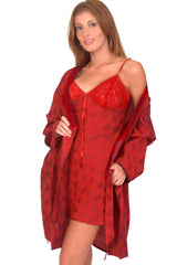 Women's Iridescent Jacquard Short Robe #761Cx