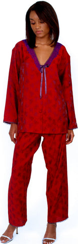 Women's Iridescent Jacquard Pajama Pant Set #761J/x