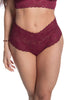 Women's Plus Size Stretch lace cheeky thong panty #8214/X/XX