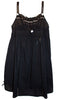 Betsey Johnson Cotton Lawn Chemise #732690 Black M