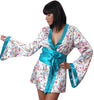 Women's Geisha Costume Short Kimono Robe #C076/X (S/M-3X/4X)