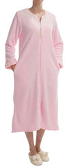 KayAnna Powder Velour Robe with Full Zip, Long Sleeve #13832