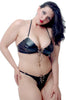 Women's Faux Leather Bra and Thong Set #L002/x