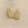 Stainless steel creole tag charms with northstar – peach/gold – gold – SS308