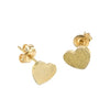 Small Heart Earrings in 20K Matt Gold Plate - EAK08G