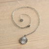 Stainless steel fine chain with round fantasy charm – Gold – SS218