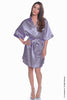 Women's Silky Classic Short Kimono Robe #3028A