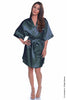 Women's Matte Satin Classic Short Kimono Robe #3028C