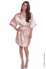 Women's Silky Classic Short Kimono Robe #3028A