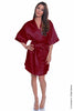 Women's Silky Classic Short Kimono Robe #3028A