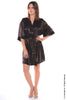 Women's Silky Classic Short Kimono Robe #3028A