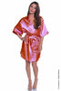 Women's Silky Classic Short Kimono Robe #3028A