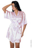 Women's Silky Classic Short Kimono Robe #3028