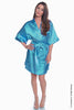 Women's Matte Satin Classic Short Kimono Robe #3028C