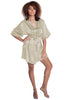 Women's Silky Classic Short Kimono Robe #3028