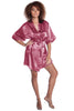 Women's Silky Classic Short Kimono Robe #3028