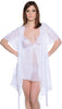 Women's Chiffon Short Wrap Robe #3073