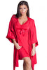 Women's Plus Size Stretch Knitted Short Kimono Wrap Robe #3081/X/XX