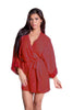 Women's Plus Size Chiffon Short wrap Robe and G-string Set #3101X/XX