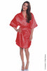 Women's Silky Classic Short Kimono Robe #3028