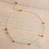Stainless steel fine short necklace with stars – gold – SS229