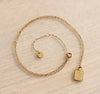 Stainless steel fine necklace 'AU REVOIR' – gold – SS225