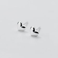 Little Heart Earring in Sterling Silver - EAQ120S