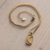 Snake chain with tag moon – gold – SS205