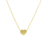Small Heart Necklace in Matt Gold - NLK08G