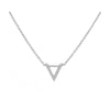 V Geometric Necklace in Silver - NLL05S