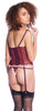 Women's Mesh Bustier and G-String 2 Piece Set #1007
