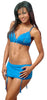 Women's Stretch Knit Peek-A-Boo Bra And Skirtini Lingerie Set #1063