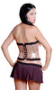Women's Metallic Foil Strapless Bustier and Skirt 2 Piece Set #1067