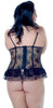 Women's Plus Size Open Cups Lace Bustier and G-String 2 Piece Set #1076X