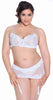 Women's Plus Size Lace Bra with Garter Belt and G-String 3 Piece Set #1077X