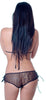 Women's Plus Size Sequined Mesh Peek-A-Boo Bra & Hipster Set #1084X