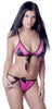 Women's Plus Size Heart Mesh Bra and G-String Set #1090X