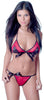 Women's Plus Size Heart Mesh Bra and G-String Set #1090X