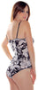 Women's Printed Slinky Knit and Lace Teddy #1106