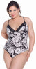 Women's Plus Size Printed Slinky Knit and Lace Teddy #1106X